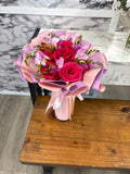 Freesia rose romance bouquet